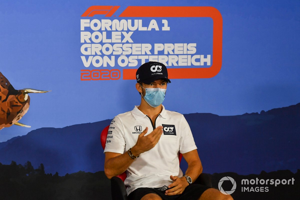 Pierre Gasly, AlphaTauri in the press conference
