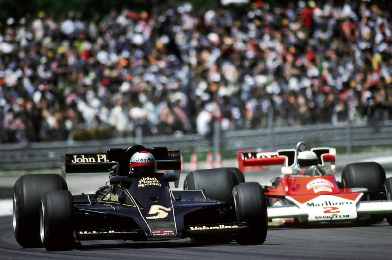 Mario Andretti, Lotus 78, Jochen Mass, McLaren M23 