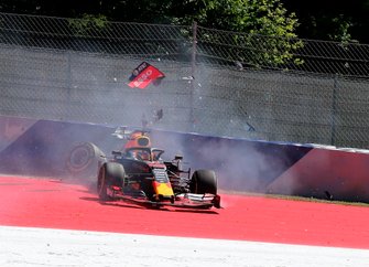 Max Verstappen, Red Bull Racing RB15, kaza