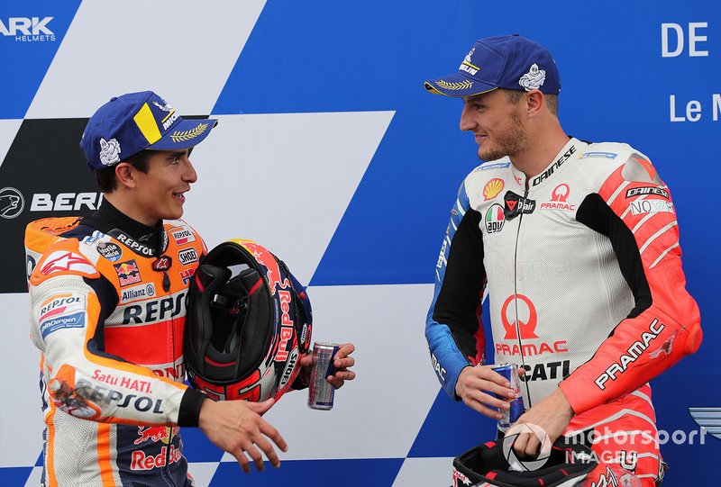 Polesitter Marc Marquez, Repsol Honda Team, third place Jack Miller, Pramac Racing