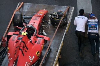 Crash Charles Leclerc, Ferrari SF90