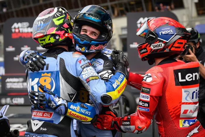 Fermin Aldeguer, Gresini Racing, Alex Marquez, Gresini Racing, Marc Marquez, Ducati Team