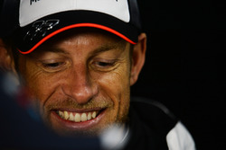 Jenson Button, McLaren in the FIA Press Conference