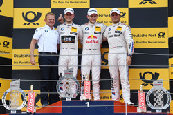 Podium: Race winner Marco Wittmann, BMW Team RMG, BMW M4 DTM; second Tom Blomqvist, BMW Team RBM, BMW M4 DTM; third Bruno Spengler, BMW Team MTEK, BMW M4 DTM and Stefan Reinhold, BMW Team RMG