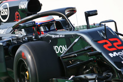 Jenson Button, McLaren MP4-31 with the Halo cockpit cover