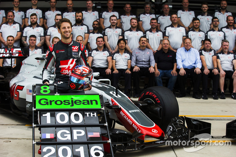 The 2016 United States Grand Prix marked Romain Grosjean's 100th Formula One start
