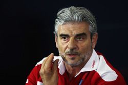 Maurizio Arrivabene, Team Principal Ferrari nella conferenza stampa FIA