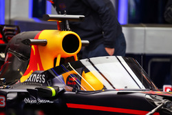 Red Bull Racing RB12 with the aeroscreen