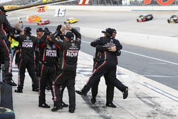 Crew members of Martin Truex Jr., Furniture Row Racing Toyota celebrating