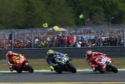 Andrea Dovizioso, Ducati Team, Valentino Rossi, Yamaha Factory Racing, Marc Marquez, Repsol Honda Te