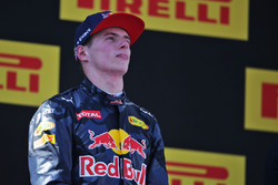 Race winner Max Verstappen, Red Bull Racing celebrates on the podium