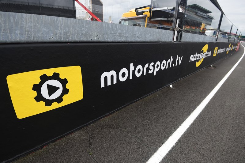 Motorsport.com and Motorsport.tv signage on the front straight