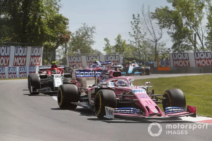 Sergio Perez, Racing Point RP19, Antonio Giovinazzi, Alfa Romeo Racing C38