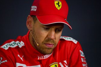 Sebastian Vettel, Ferrari, sıralama turları sonu basın toplantısında