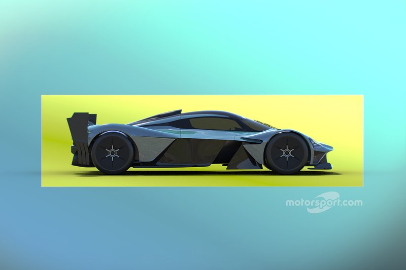 Render de Motorsport Network del hipercoche basado en el Aston Martin Valyrie 