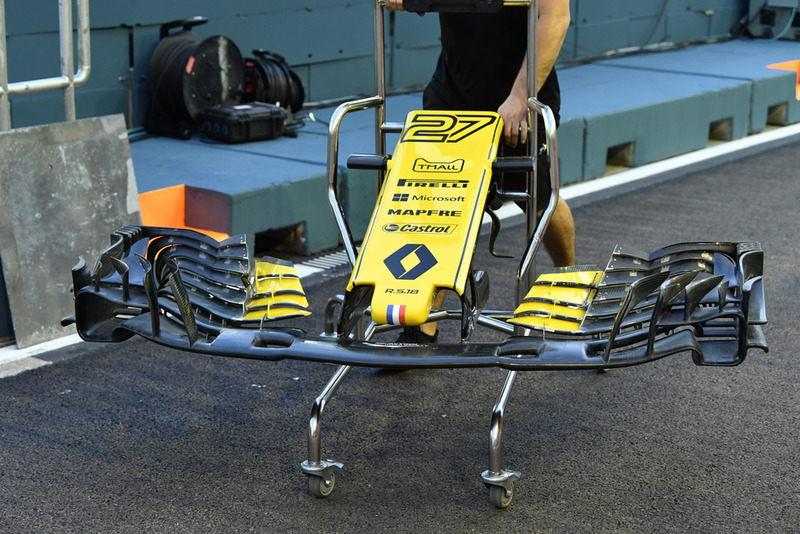 Nariz y frontal del Renault Sport F1 Team RS 18