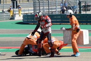 Jorge Lorenzo, Ducati Team crash at the start 