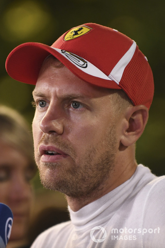 Sebastian Vettel, Ferrari talks to the media