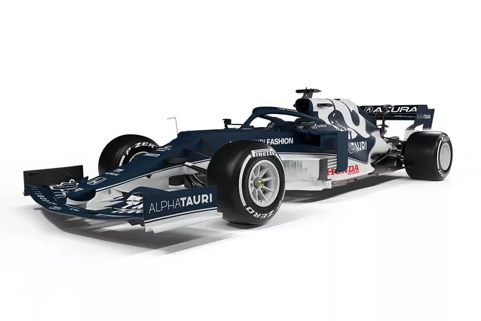 AlphaTauri AT02 with Acura sponsor 
