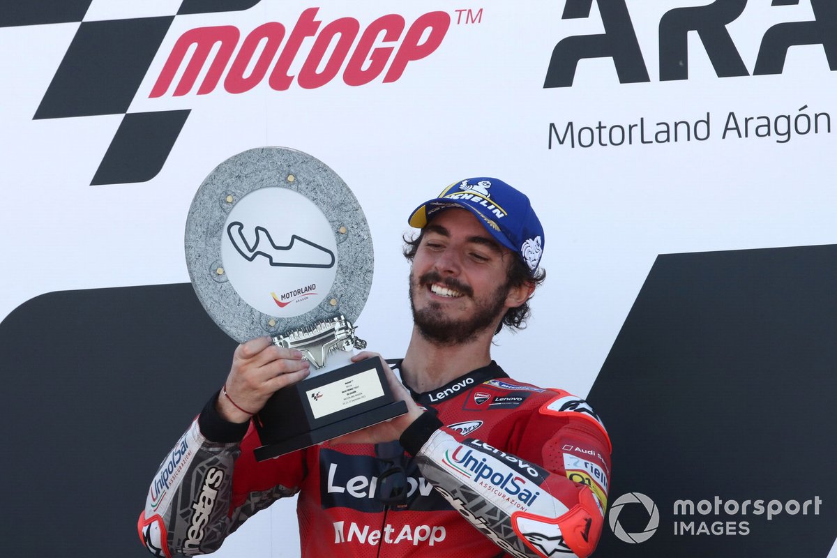 Il vincitore della gara Francesco Bagnaia, Ducati Team