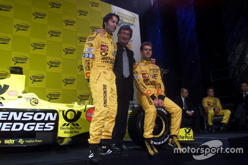 Heinz-Harald Frentzen, Eddie Jordan, Jarno Trulli, Jordan