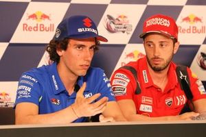 Alex Rins, Team Suzuki MotoGP, Andrea Dovizioso, Ducati Team, basın toplantısında