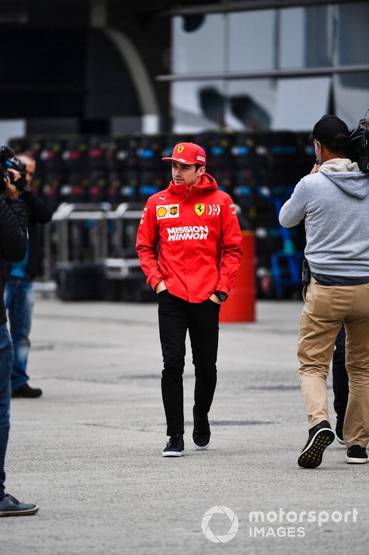 Charles Leclerc, Ferrari walks through the paddock