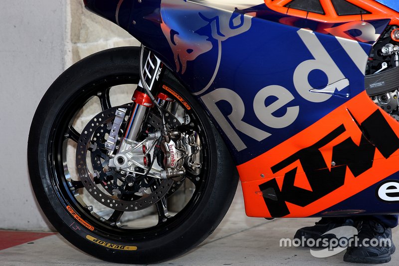 Detalle de la moto de Johann Zarco, Red Bull KTM Factory Racing