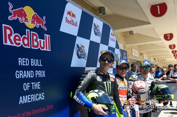 Polesitter Marc Marquez, 2. Valentino Rossi, 3. Cal Crutchlow