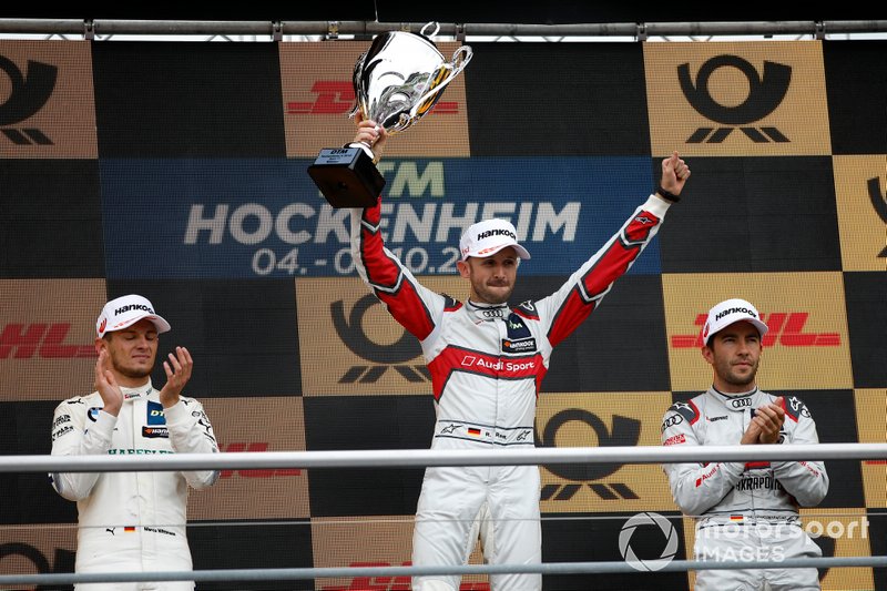 Podio: il vincitore della gara René Rast, Audi Sport Team Rosberg, il secondo classificato Marco Wittmann, BMW Team RMG, il terzo classificato Mike Rockenfeller, Audi Sport Team Phoenix