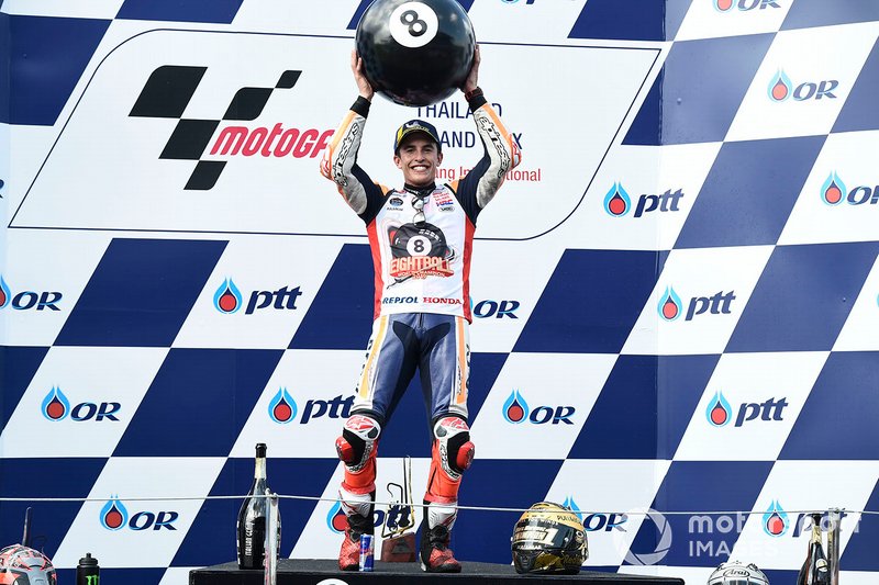 Podio: ganador de la carrera Marc Márquez, Repsol Honda Team