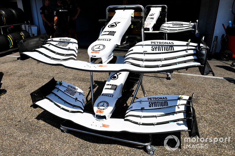 Mercedes AMG F1 W10 with special 125th year in motorsport livery