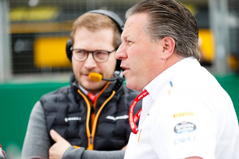 Andreas Seidl, Team Principal, McLaren, and Zak Brown, Executive Director, McLaren