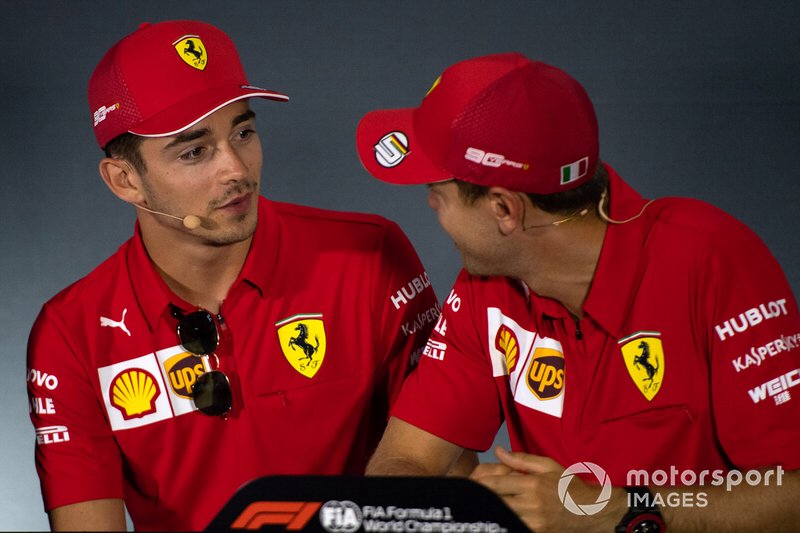 Charles Leclerc, Ferrari and Sebastian Vettel, Ferrari in the Press Conference