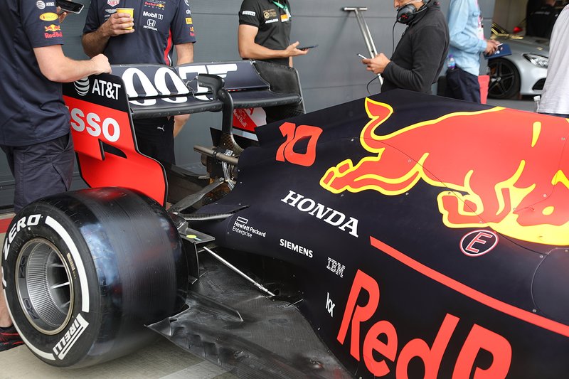 Pierre Gasly, Red Bull Racing RB15 detalle del alerón trasero