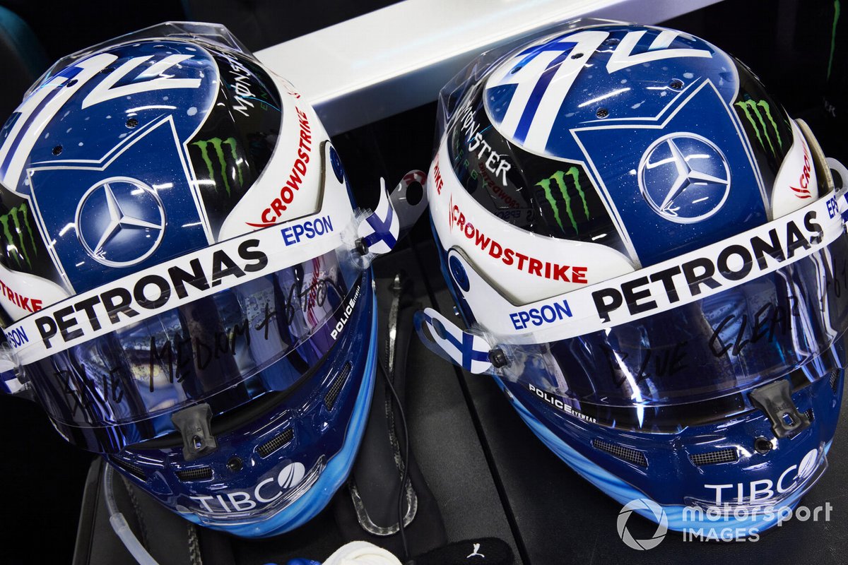 Cascos de Valtteri Bottas, Mercedes