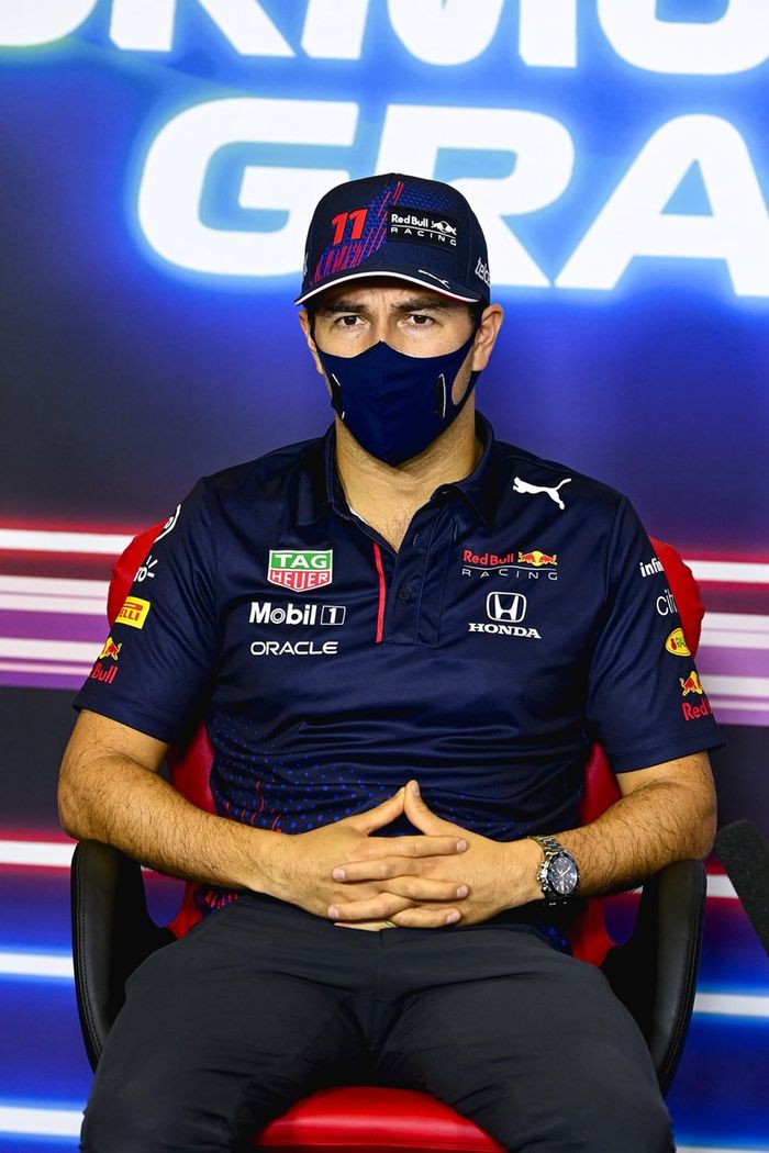 Sergio Pérez, Red Bull Racing en la conferencia de prensa