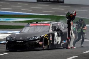 Race winner Ty Gibbs, Joe Gibbs Racing, Toyota Supra