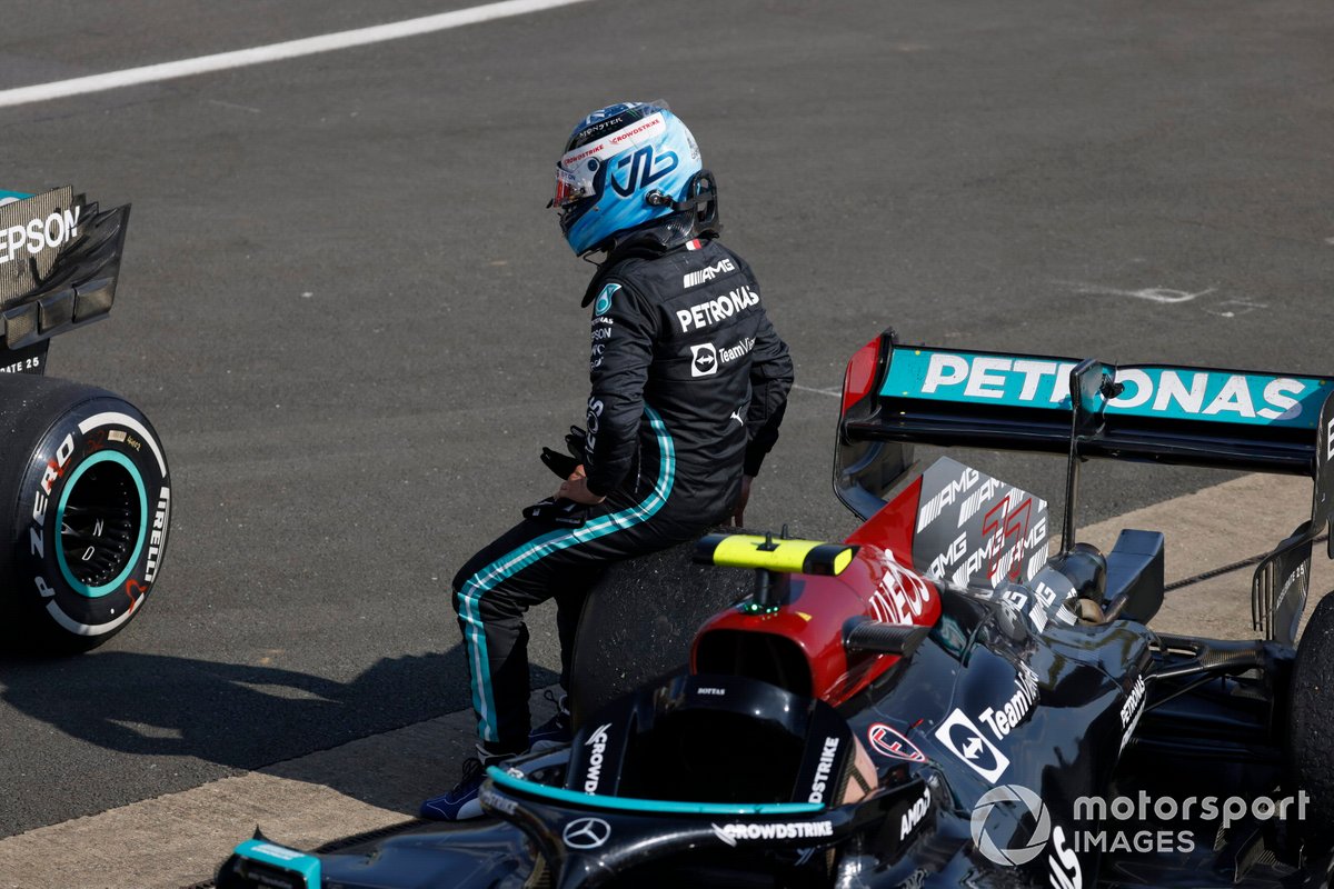 Valtteri Bottas, Mercedes, 3rd position, arrives in Parc Ferme
