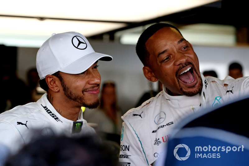 Lewis Hamilton, Mercedes AMG F1 y Will Smith