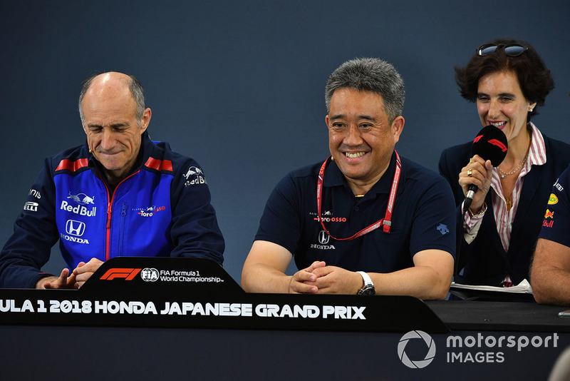 Franz Tost, Scuderia Toro Rosso Team Principal, Masashi Yamamoto, General Manager, Honda Motorsport