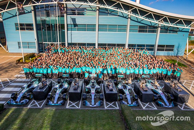 Celebración del campeonato mundial Mercedes AMG F1