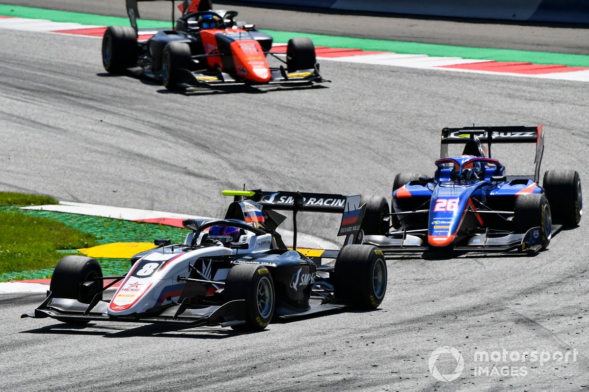 Alexander Smolvar, ART Grand Prix, Clement Novalak, Carlin BUZZ RACING e Bent Viscaal, MP Motorsport