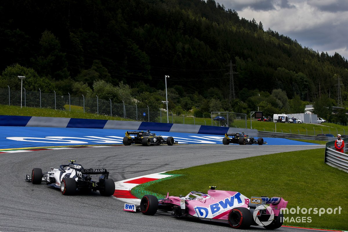 Pierre Gasly, AlphaTauri AT01 e Lance Stroll, Racing Point RP20