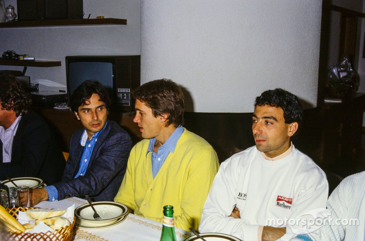 Nelson Piquet, Brabham, Eddie Cheever, Benetton y Michele Alboreto, Ferrari