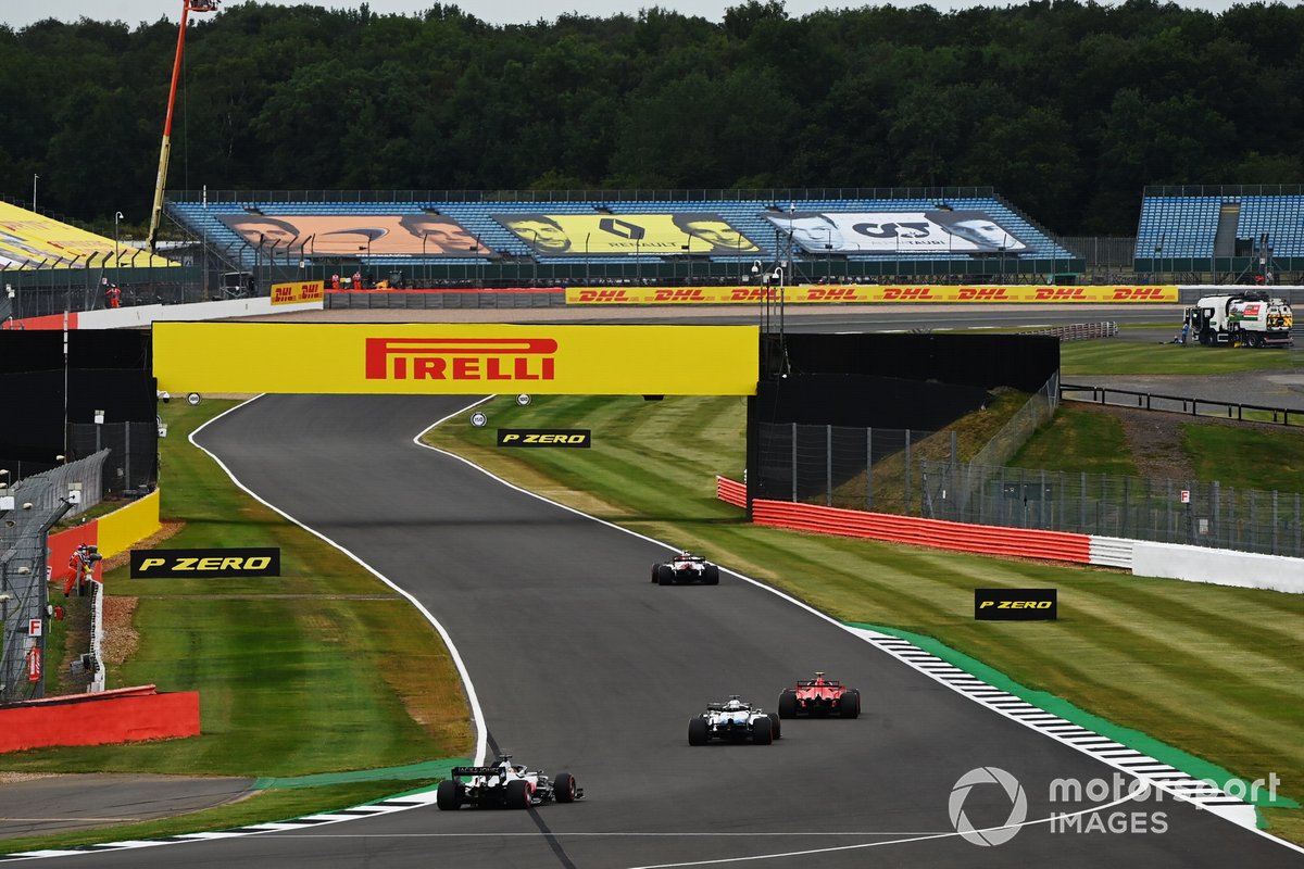 Antonio Giovinazzi, Alfa Romeo Racing C39, Charles Leclerc, Ferrari SF1000, George Russell, Williams FW43, Romain Grosjean, Haas VF-20