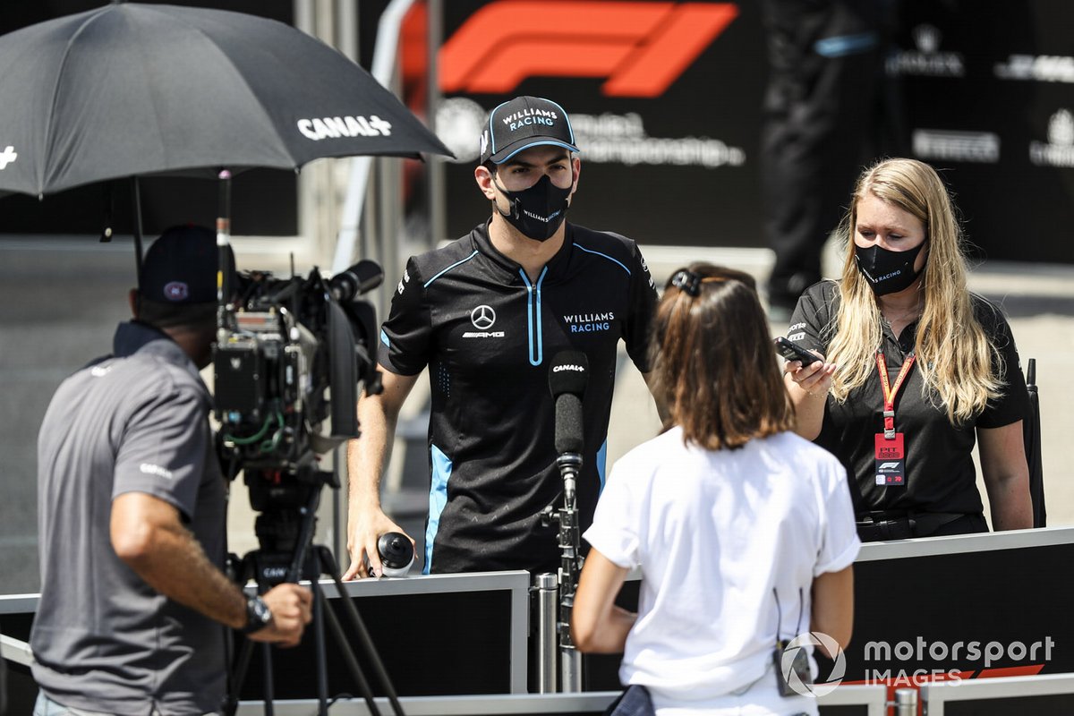 Nicholas Latifi, Williams Racing con los medios