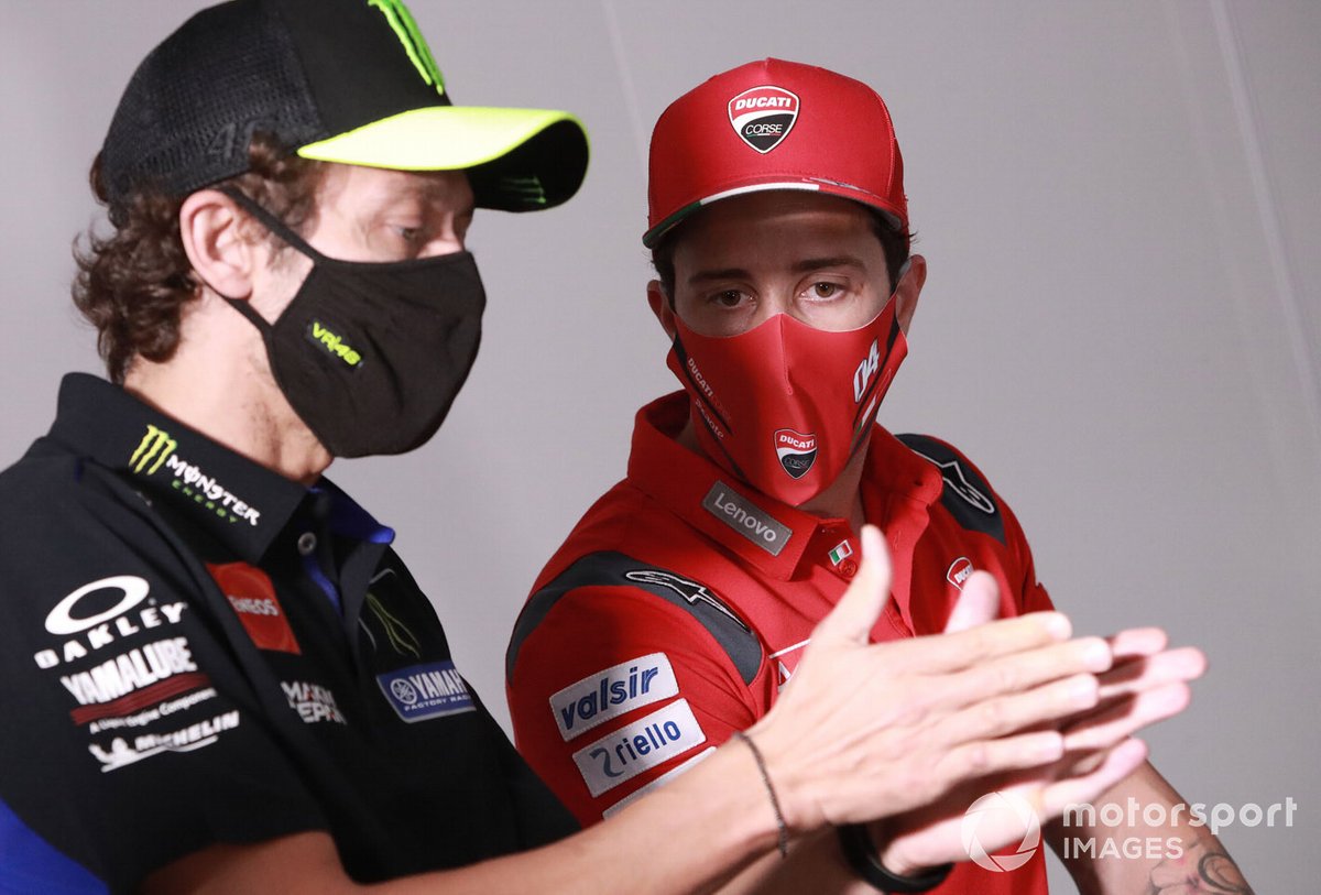 Valentino Rossi, Yamaha Factory Racing, Andrea Dovizioso, Ducati Team