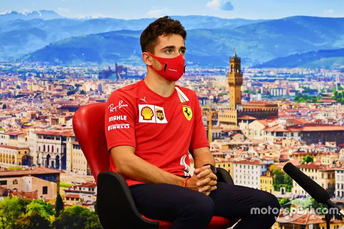 Charles Leclerc, Ferrari en la conferencia de prensa