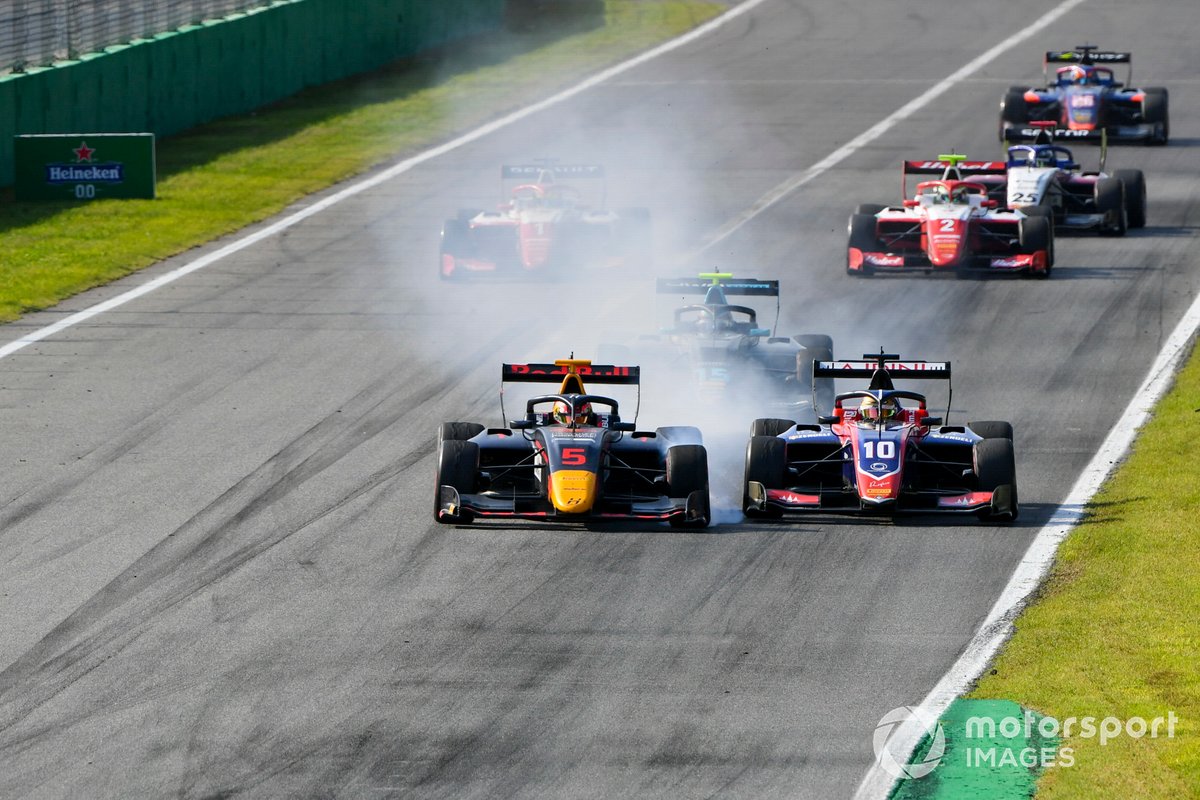 Liam Lawson, Hitech Grand Prix y Lirim Zendeli, Trident